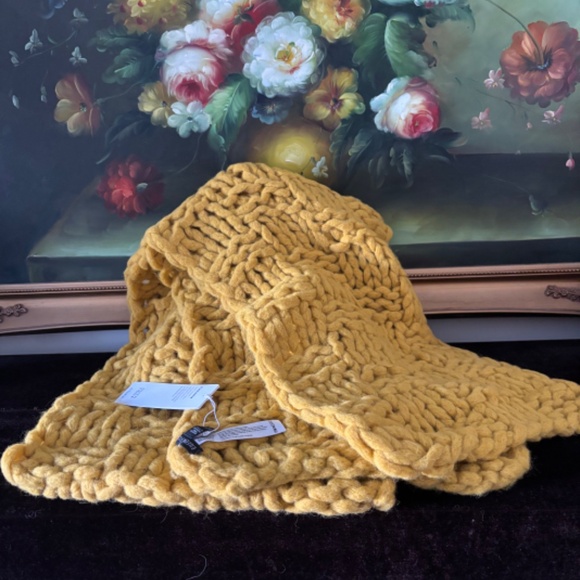 NWT EILEEN FISHER Handknit Peruvian Alpaca Scarf one size SUMER JE - Picture 4 of 8